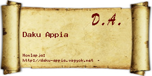 Daku Appia névjegykártya